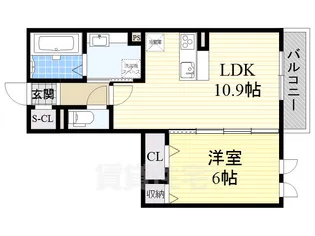 大阪府堺市堺区出島町4丁【アパート】の間取り