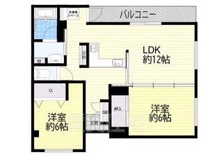 グリーンコーポタナカF棟【3階】の間取り