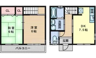大阪府吹田市原町1丁目【一戸建】の間取り