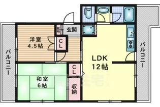 山内マンション【2階】の間取り
