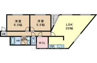 大阪府吹田市原町1丁目【マンション】の間取り