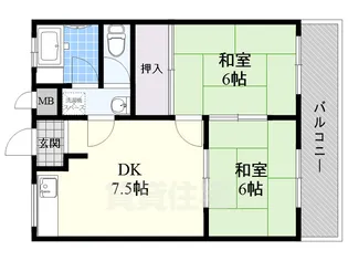 西川マンション【2階】の間取り