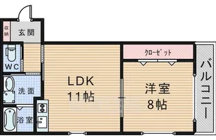 エステート箕輪【1階】の間取り