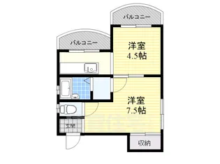 アイランド岡町【2階】の間取り