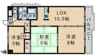 ローレル西緑丘【3階】の間取り