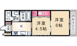 サンディアル次屋【4階】の間取り