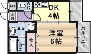 サウスサイド武庫之荘【1階】の間取り