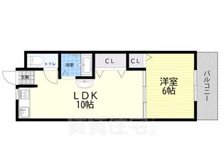 クレール西町北館【3階】の間取り