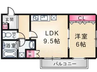 ラ・オルテンシア【2階】の間取り