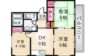 ハイツSKY【1階】の間取り