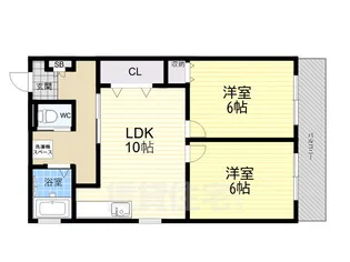 甲子園ハニーマンション【1階】の間取り