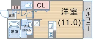 セジュール六甲道【3階】の間取り