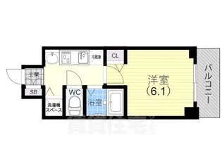 ララプレイス三宮東アスヴェル【2階】の間取り