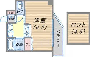 エステムコート神戸県庁前3フィエルテ【4階】の間取り