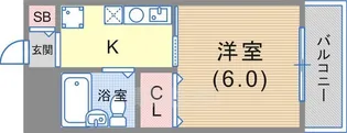 中山手ガーデンパレスB棟【2階】の間取り
