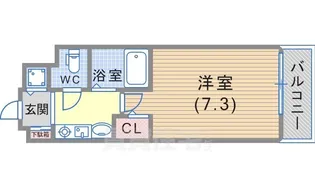 エステムコート新神戸エリタージュ【2階】の間取り