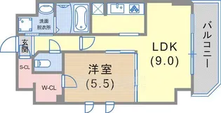 S-RESIDENCE神戸磯上通【11階】の間取り