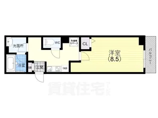 CITYSPIRE神戸元町1【8階】の間取り