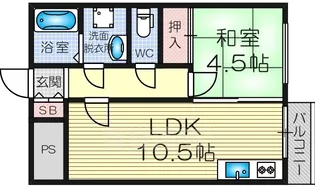 ターミナルルーエ【702号室】の間取り