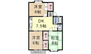 サニーフィールド【2階】の間取り