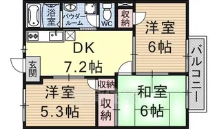 プリムラU21【1階】の間取り