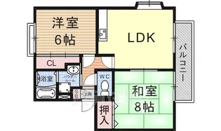 サンライズA【2階】の間取り