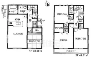 滋賀県大津市大江1丁目【一戸建】の間取り