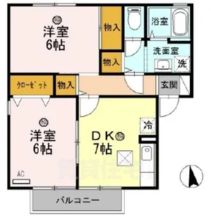 ヴェーデル Ⅱ【1階】の間取り