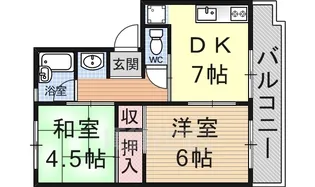 ハイツカームネス【407号室】の間取り