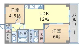 朝日プラザ兵庫塚本通【7階】の間取り