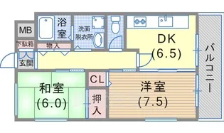 ベルコート須磨【2階】の間取り