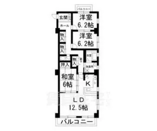 ベルクハウス霞ヶ丘【3階】の間取り