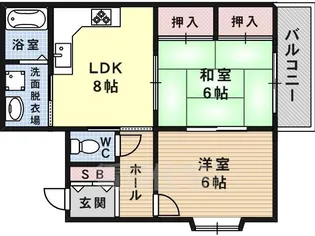 ハイツMAKIBA【4階】の間取り