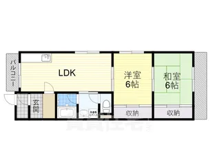 ラ・モードニシカワ2【1階】の間取り