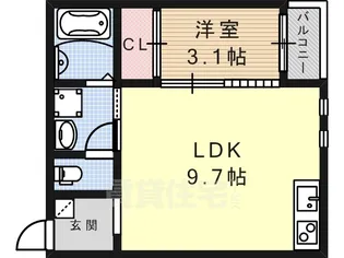 エステート西高蔵【1階】の間取り