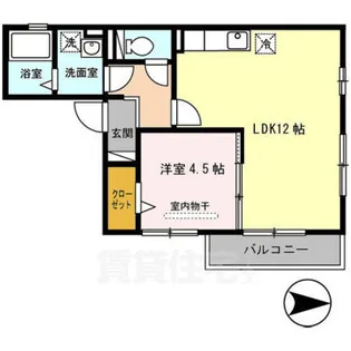 メイト平野【202号室】の間取り