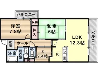 ラ・ソラーナ【1階】の間取り