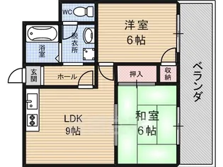 ファミリーハイツ平野【402号室】の間取り