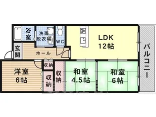 フォレスタ育和【5階】の間取り