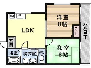 ノアーズアーク桑津【2階】の間取り