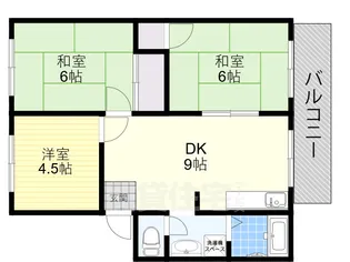 タウンホーム平野【2階】の間取り