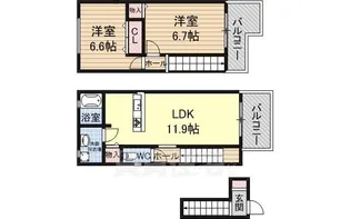 ティアラ コートB【2階】の間取り