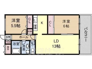 フィオリーレDENO【4階】の間取り