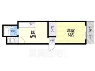 OK平野ハイツ【1階】の間取り