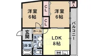 サンコーポ平野【7階】の間取り