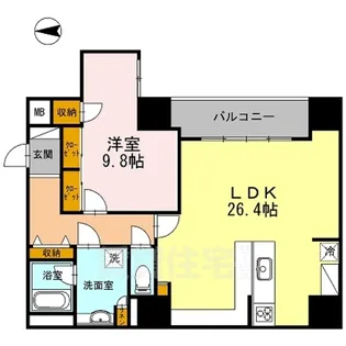 Blancasa久屋大通【3階】の間取り
