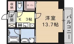 Blancasa久屋大通【4階】の間取り