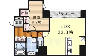 Blancasa久屋大通【8階】の間取り