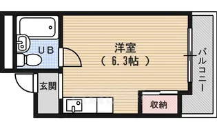 アサヒカレッジハイツ【3階】の間取り