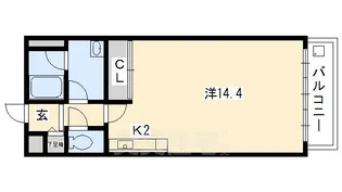 ランブラス御所東【3階】の間取り